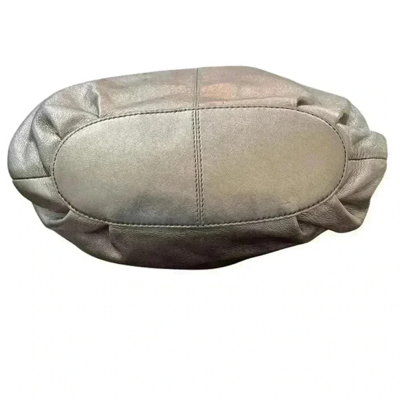 Cole Haan - Metallic Silver Soft Leather Satchel - Picture 7 of 9